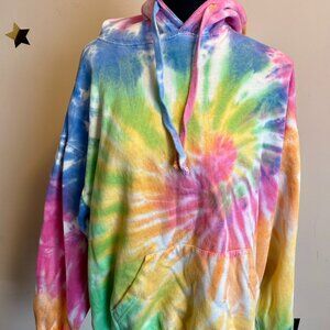 Colortone Tie Dye Hoodie Size Large (Unisex)